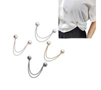 Multi-Function Magnetic Clothing Clips, Powerful Hijab Magnets with Chain, Strongest Magnetic Strength Buttons Clips, Multi-Purpose Magnetic Pinless Brooch for Clothes Hijab Pins Decorate (4pcs)
