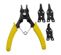 Multi Function Retaining Ring Pliers - 4PCS Set | Adjustable Internal External Heavy Duty Tool with Carbon Steel Non Slip Handle for Engine Repair Electrical Wiring Hose Clips Jewelry Home Work