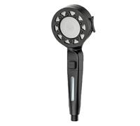 Multi-Function Upgraded 4-Speed Boost Filter Shower Head Bathroom Accessories One-Button Switch Shower(Black)