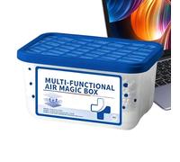 Multi Functional Air Box Purifier - ABS 12x7x6.5cm 175g No Power Automatic - 360° Dust Catcher For Pet Hair Odor Removal - Home Office Bedroom Freshener