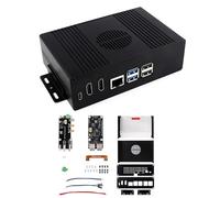 Multi-Functional All-in-One Mini Computer Kit for Raspberry Pi 5 Comes with PCIe to 4-ch USB 3.2 Gen1 Adapter Aluminum Alloy Case Type-C HDMI Interface Dual 4K Outputs