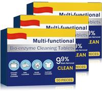 Multi-Functional Bio-Enzyme Cleaning Tablets,Bio-Enzyme Explosive Salt Active Enzyme Laundry Stain Remover Cleaning Agents - Household Cleaning Tablets,Kitchen All-Purpose Cleaning Powder (3Box)