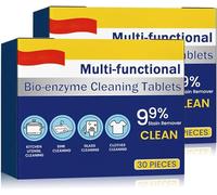 Multi-Functional Bio-Enzyme Cleaning Tablets,Bio-Enzyme Explosive Salt Active Enzyme Laundry Stain Remover Cleaning Agents - Household Cleaning Tablets,Kitchen All-Purpose Cleaning Powder (2Box)