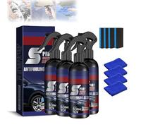 Multi Functional Coating Renewal Agent Spray,3 in 1 High Protection Fast Nano Ceramic Coating Spray for Cars,Car Wax Ceramic Coating & Dry Wash Spray for Paint Shine and Protection (4pcs)