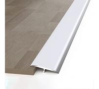 Multi-Functional Gap Covering Joining Strips,Transition Strip Transition Strips for Wooden/Laminate/Tile/Carpet, Scratch-Resistant Seam Binder, No Screws Needed(Silver)