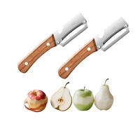 Multi Functional Vegetable Peeler for Kitchen, Ultra Sharp Stainless Steel Blades with Non-Slip Ergonomic Handles with Wooden Handle and Bottle Opener (2PCs)