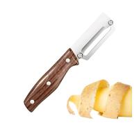 Multi-Functional Vegetable Peeler With Bottle Opener, Thickened Wooden Handle Fruit Peeler, Stainless Steel Blades, For Potato Pumpkin Papaya Fruit Veggie Zucchini