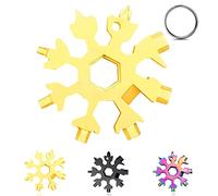 Multi Herramienta Copo de Nieve,18 en 1 Multiherramienta de Acero Inoxidable,Copo de Nieve Destornillador Snowflake Multitool,Abrebotellas Multi Herramienta para Exterior Viaje Camping