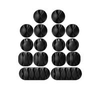 Multi-hole combination set desktop line card data cable hub storage cable organizer cable winding cable fixer, 16-piece set