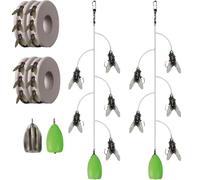 Multi-Hook Artificial Fly Fishing Lure Set, Bionic Fly Fishing Bait, Handmade Lures Kit, for Freshwater Saltwater (b-2,s)