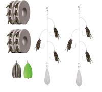 Multi-Hook Artificial Fly Fishing Lure Set, Bionic Fly Fishing Bait, Handmade Lures Kit, for Freshwater Saltwater (b,s)