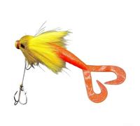 Multi Jointed Swimbaits 22cm 36g Mouse Shape Lure(yellow) | Realistic mouse shape, simulated feathers, 22cm length, triggers hunting para instinct, plastic metal build