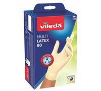 Vileda Multi Latex 80 - Caja de 80 guantes desechables de látex natural