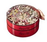 Multi-Layer Snack Container, 7 Compartments Platter, Snack Box Container with Lid and Handle, Food Storage Tray, Kitchen Tool Serving Accessory, for Fruit Nut Coffee Juice Beer Cocktail Party Picnic