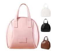 Multi-Layered Shell-Shaped Cosmetic Bag, Portable Large Capacity PU Shell Waterproof Handbag Style Cosmetic (Pink)