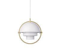 Multi-Lite Lámpara Colgante Pequeño Latón y Blanco