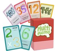 Multi-Memo - Juego de tarjetas flash de multiplicación: memorización divertida y eficaz