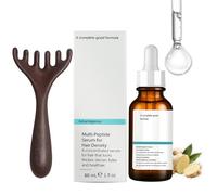 Multi-Peptide Serum for Hair Density, Hair Growth Serum, Serum Crecimiento Cabello, Incluye un Peine Masajeador para la Cabeza, Promueve la Absorción, Apto para Todo Tipo de Cabello, 30 ml