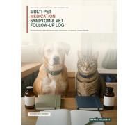 Multi-Pet Medication, Symptom & Vet Follow-Up Log: Daily Dose Records, Observable Reaction Notes, Refill Tracking, Vet Questions and Caregiver Handoffs for Dogs, Cats and Other Pets