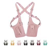 Multi-Pocket Anti-Theft Double Shoulder Bag, Doubles Shoulders Armpit Bag, Anti-Theft Double Shoulder Strap Tacticals (Pink)