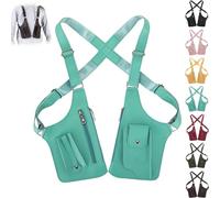 Multi-Pocket Anti-Theft Double Shoulder Bag for Travel and Daily Use, Underarm Shoulder Bag for Men, PU Leather (Light Green)