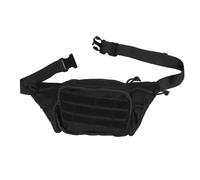 Multi Pockets Belt Bag Waist Sports Chest Adjustable Breathable Portable Nylon for Outdoor Dog Walking Hiking Travel Running Cycling Mountaineering (Black)