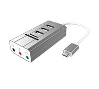 Multi-Port Lightweight Docking Station Practical Converter Compact Exterior Sound Card Reader Portable USB Hub