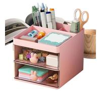 Multi-Purpose Desk Organizer, Pen Makeup Holder Stand, Compact Storage , 12x16x11.5cm, Desktop Space Saver Solution, Home, Office, Vanity, Ideal for Study Room Bathroom Use Organized Accessible