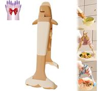 Multi-Purpose Heatproof Dish Gripping Clamps, 2-in-1 Multi-Purpose Anti-Scalding Hot Bowl Dish Plate Gripper Clips, Air Fryer Microwave Heat Protection Grabber Tool, Non-slip Clip (Coffee)