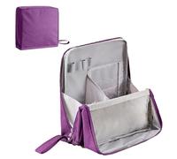 Multi-Purpose Large Capacity Oxford Cloth Standing Makeup Bag, Portable Toiletry Bag for Makeup Brushes, Waterproof Makeup Organizer with Compartments, Large Capacity (Purple)