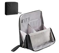Multi-Purpose Large Capacity Oxford Cloth Standing Makeup Bag, Portable Toiletry Bag for Makeup Brushes, Waterproof Makeup Organizer with Compartments, Large Capacity (Black)