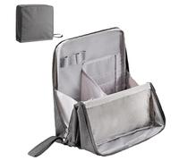 Multi-Purpose Large Capacity Oxford Cloth Standing Makeup Bag, Portable Toiletry Bag for Makeup Brushes, Waterproof Makeup Organizer with Compartments, Large Capacity (Gray)