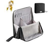 Multi-Purpose Large Capacity Oxford Cloth Standing Makeup Bag,Waterproof Portable Toiletry Bag with Compartments,Multifunctional Toiletry Bag and Stationery Storage (Black, One Size)