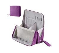 Multi-Purpose Large Capacity Oxford Cloth Standing Makeup Bag,Waterproof Travel Toiletry Bag with Handle for Women (Purple)