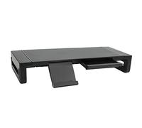 Multi - Purpose Monitor Stand Riser with Width, Storage Drawer, and Phone Holder - for Home and Office Use