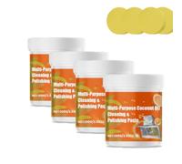 Multi Purpose Powerful Cleaner, Degreaser Cleaner Heavy Duty, Coconut Oil Powerful Cleansing Cream, for Faucets, Tiles, Removes Stains on Microwave,Oven & Stove Top (4pcs)