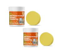 Multi Purpose Powerful Cleaner, Degreaser Cleaner Heavy Duty, Coconut Oil Powerful Cleansing Cream, for Faucets, Tiles, Removes Stains on Microwave,Oven & Stove Top (2pcs)