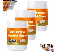 Multi-Purpose Powerful Cleaner for Kitchen, 3 In 1 Coconut Oil Cleaning Paste, Multi-purpose Powerful Cleaner, Kitchen Duty Degreaser, for Faucets, Tiles, Oven (3)