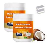 Multi Purpose Powerful Cleaner for kitchen, 3 In 1 Coconut Oil Cleaning Paste, Multi Purpose Powerful Cleaner, Removes Stains on Microwave,Oven & Stove Top (2 Pcs)