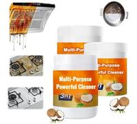 Multi Purpose Powerful Cleaner for Kitchen,3 In 1 Coconut Oil Cleaning Paste,Stainless Steel Scratch Remove,Heavy Kitchen Duty Degreaser for Oven,Faucet,Ceramic Tile (3)