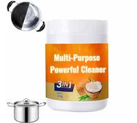 Multi Purpose Powerful Cleaner for kitchen,3 In 1 Stainless Coconut Oil Cleaning Paste,Surface Safe No Residue,Kitchen Duty Degreaser for Faucets,Tiles,Kitchen,Oven (1pcs)