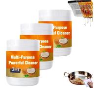 Multi-purpose Powerful Cleaner for Kitchen,3 In 1 Stainless Steel Coconut Oil Kitchen Cleaning & Polishing Paste,Surface Safe No Residue for Faucets,Tiles (3Pcs)
