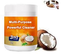 Multi-purpose Powerful Cleaner for Kitchen,3 In 1 Stainless Steel Coconut Oil Kitchen Cleaning & Polishing Paste,Surface Safe No Residue for Faucets,Tiles (1Pc)