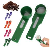 Multi Purpose Scoop with Built in Funnel, Funnel Scoop for Powder, Scoop with Built in Funnels, Collagen Formula Coffee Scoops & Funnels System, for Ground Coffee, Protein Powder, Tea (Green)