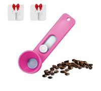 Multi-purpose Scoop with Built-In Funnel, Powderpal Mess-Free Powder Scoop, Multifunctional Powder Sliding Spoon,Suitable for Narrow Bottles to Easily Dispense Various Powders (pink)
