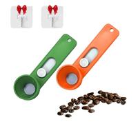 Multi-purpose Scoop with Built-In Funnel, Powderpal Mess-Free Powder Scoop, Multifunctional Powder Sliding Spoon,Suitable for Narrow Bottles to Easily Dispense Various Powders (green+orange)