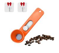 Multi-purpose Scoop with Built-In Funnel, Powderpal Mess-Free Powder Scoop, Multifunctional Powder Sliding Spoon,Suitable for Narrow Bottles to Easily Dispense Various Powders (orange)