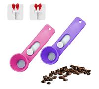 Multi-purpose Scoop with Built-In Funnel, Powderpal Mess-Free Powder Scoop, Multifunctional Powder Sliding Spoon,Suitable for Narrow Bottles to Easily Dispense Various Powders (pink+purple)