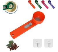 Multi Purpose Scoop with Built in Funnel, Powderpal Mess-Free Powder Scoop, Multifunctional Powder Sliding Spoon, Easy Dispensing of Various Powders, for Narrow Bottles (Orange,Narrow Handle)