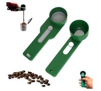 Multi Purpose Scoop with Built in Funnel, Scoop with Built in Funnel, Mess Free Measuring Funneler Sliding Spoon, For Ground Coffee, Protein Powder, Tea (Green)